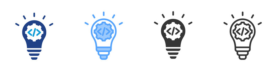 Poster - Program icon set multiple style collection