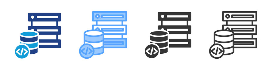 Poster - Database icon set multiple style collection