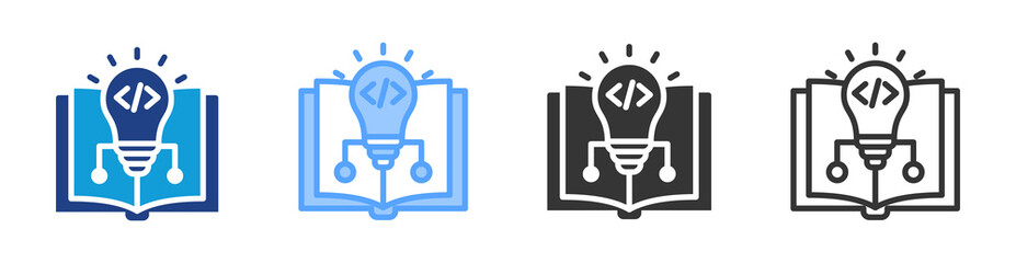 Poster - Theory Code icon set multiple style collection