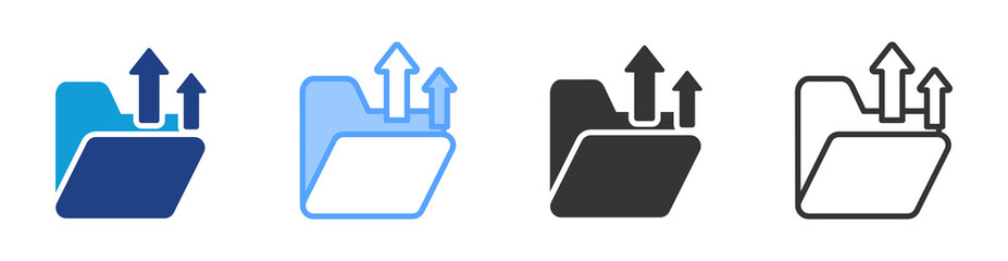 Poster - File Upload icon set multiple style collection