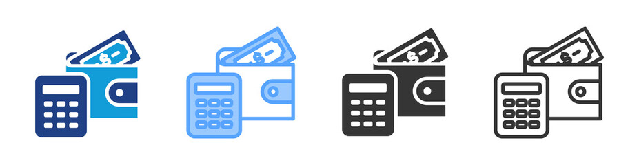 Poster - Cost Savings icon set multiple style collection
