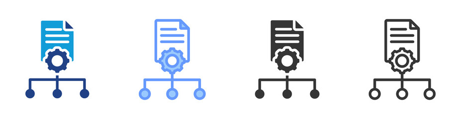 Poster - Workflow Mapping icon set multiple style collection