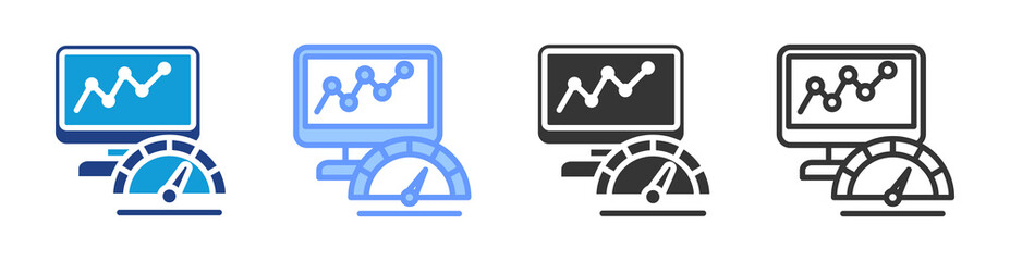 Poster - Performance Tracking icon set multiple style collection