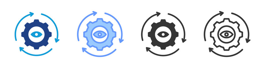 Poster - Visibility icon set multiple style collection