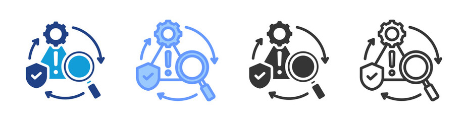 Poster - Risk Management icon set multiple style collection