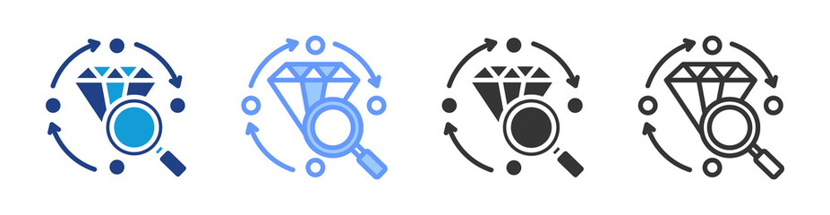 Poster - Value Stream Analysis icon set multiple style collection