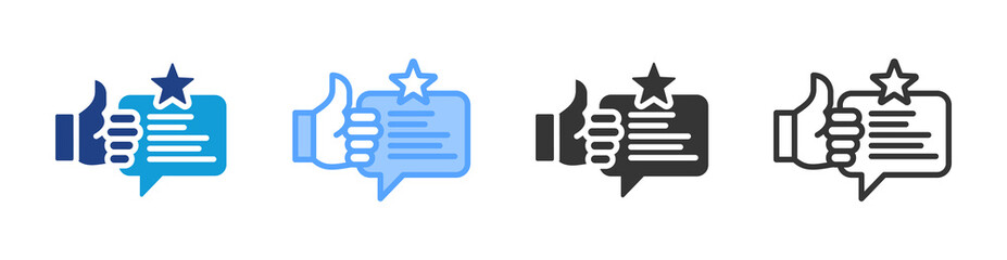 Poster - Review icon set multiple style collection