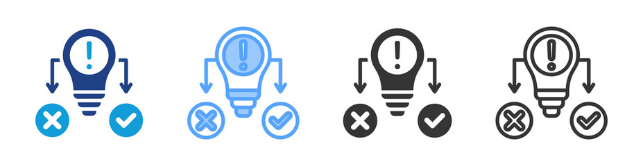 Poster - Hypothesis icon set multiple style collection