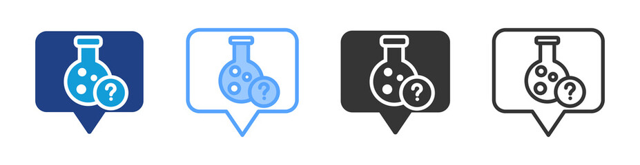Poster - Questions icon set multiple style collection