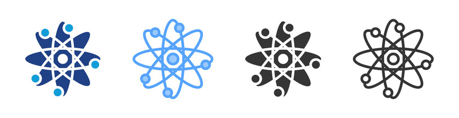 Poster - Atom icon set multiple style collection