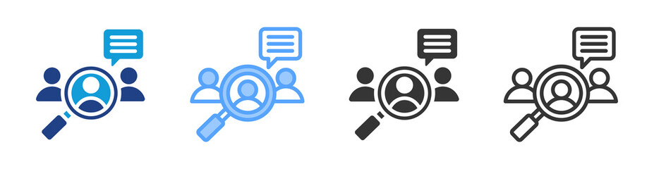 Poster - Interventional Research icon set multiple style collection