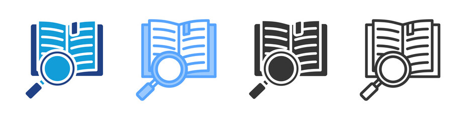 Poster - Research Topic icon set multiple style collection
