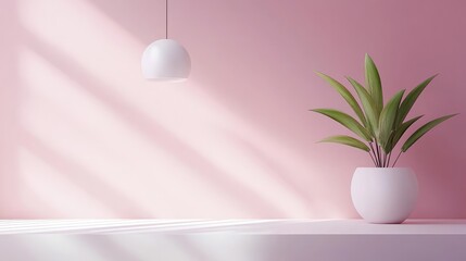 Poster - Simple flat light pink background with clean and minimal look, perfect for adding text or branding