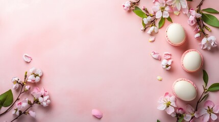 Poster - Smooth peach and pink pastel gradient background with sweet romantic ambiance and large copy space