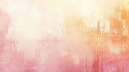 Poster - Smooth peach and pink pastel gradient background with sweet romantic ambiance and large copy space