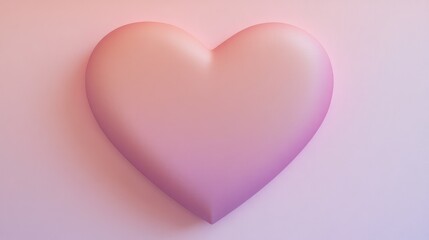 Poster - Soft lavender and pink gradient background with subtle heart patterns, serene and romantic with wide space for text or design