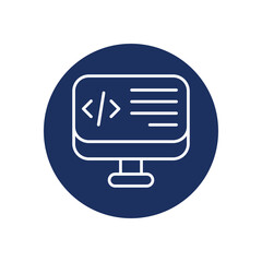 Computer Programming icon vector stock illustration