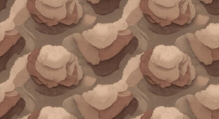 Leinwandbilder - Abstract Textured Seamless Pattern in Earthy Tones for Textile Design