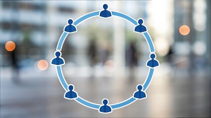 Poster - Circular Flow Concept Representing Employees in Human Resources Cycle