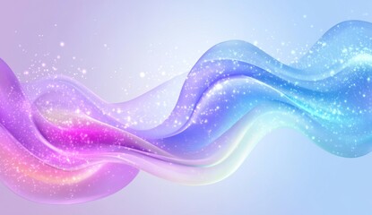 Poster - Abstract pastel wave with glitter and sparkle.