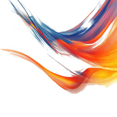 Poster - Dynamic abstract composition with flowing colors on a Transparent background, powerful abstract White background