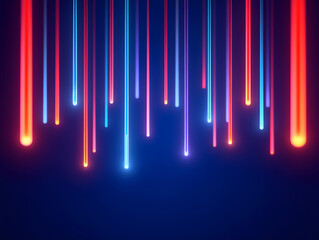 Wall Mural - future technology, the intersection of luminous lines and the collision of speed and power technolog