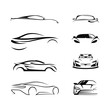 © Oemar - Various logos, icons, silhouettes, cars seen from the side and front, with transparent background