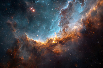 Wall Mural - Stunning Cosmic Nebula with Bright Stars