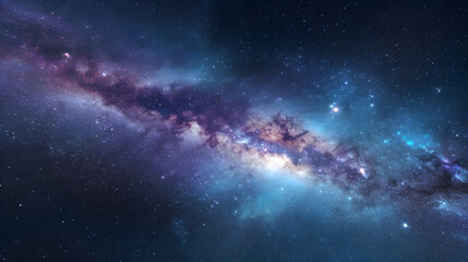 Wall Mural - Stunning Milky Way Galaxy with Bright Starry Sky