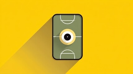 Poster - Minimalist Soccer Field App Icon  Game Design  Flat Design  Mobile App