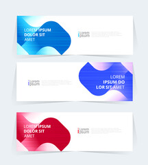 Wall Mural - geometric banner design with vector presentation template.