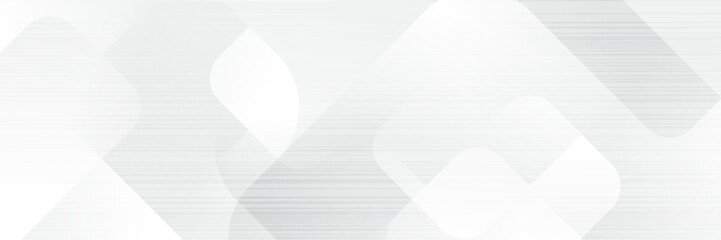Abstract pattern white geometric banner design background.
