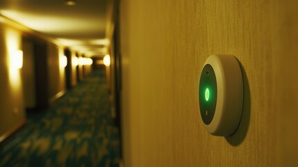 Poster - Motion-activated lights integrated with smart home alarm system in hallway