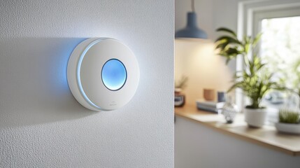 Poster - Motion-activated lights integrated with smart home alarm system in hallway