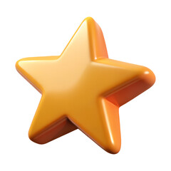 Poster - Golden star glossy 3d rendering against black background for achievements success reward