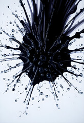 Wall Mural - black and white photo of water droplets