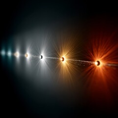 Leinwandbilder - Data Stream: Conceptual Visualization of Flowing Information through Nodes with Energetic Emission