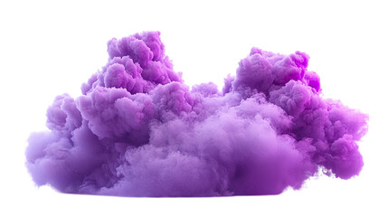 Wall Mural - Purple smoke bomb effect isolated on black background for graphic design and animation projects on transparent background