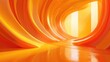 © Molly P - This image presents a stunning abstract view of a distorted cylinder in vibrant orange hues, showcasing smooth lines and a modern design. Perfect for creative projects.