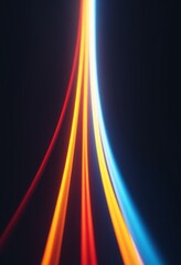 Aufkleber - Abstract dark background of light with stripes of colourful rays moving from the center