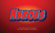 © hendrik - heroes text with effect illustration
