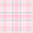 © windmill - Check plaid pattern in pink and beige. Seamless light pastel houndstooth tartan for dress, jacket, coat, scarf, other modern spring summer autumn winter fashion fabric design.