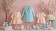 © aun - Children’s Fashion Display with Dresses and Easter Decorations