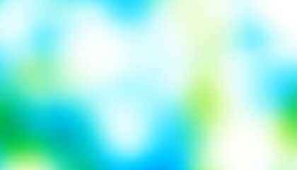 Poster - World environment day concept: green and blue abstract blur spots background with bokeh effect and transparency