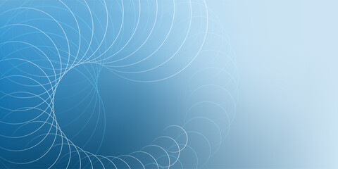 Poster - An abstract vector graphic featuring intricate circles and intersecting lines. The minimalist geometric pattern creates a sense of movement and depth, perfect for backgrounds and modern designs.