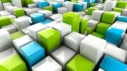 Poster - Abstract Colorful Cube Pattern Background Design