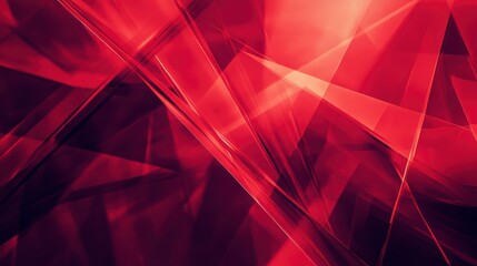 Poster - Abstract red geometric shapes background.