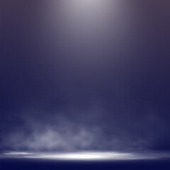 Aufkleber - 	
Realistic spotlight stage with fog, dramatic lighting, empty scene, transparent effect, and atmospheric smoke.

