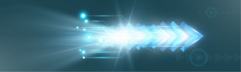 Aufkleber - Futuristic speed background with glowing arrows, motion blur, digital technology concept, fast-moving elements, dynamic light trails, high-tech energy flow, acceleration effect, sci-fi motion design.