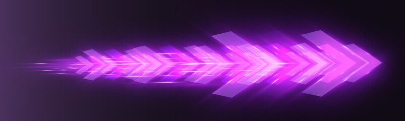 Aufkleber - Futuristic speed background with glowing arrows, motion blur, digital technology concept, fast-moving elements, dynamic light trails, high-tech energy flow, acceleration effect, sci-fi motion design.